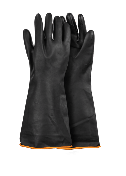Black Industrial Rubber Glove Smooth Palm Totalguard