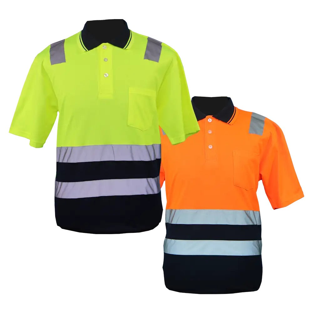 Vulcan Hi-Viz Reflective Two-Tone Golf Shirt