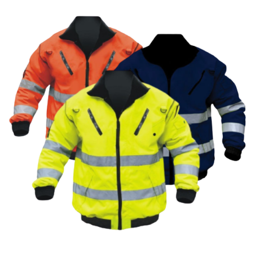 Hi-Viz Reflective Bunny/Bomber Jacket - safety workwear