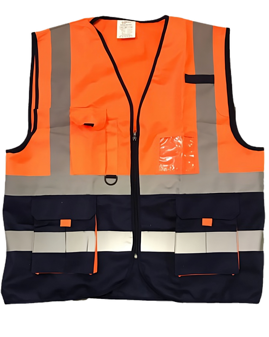 orange reflective safety vest