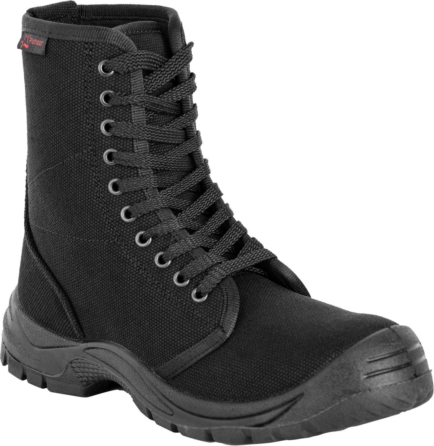 Black canvas combat boots online